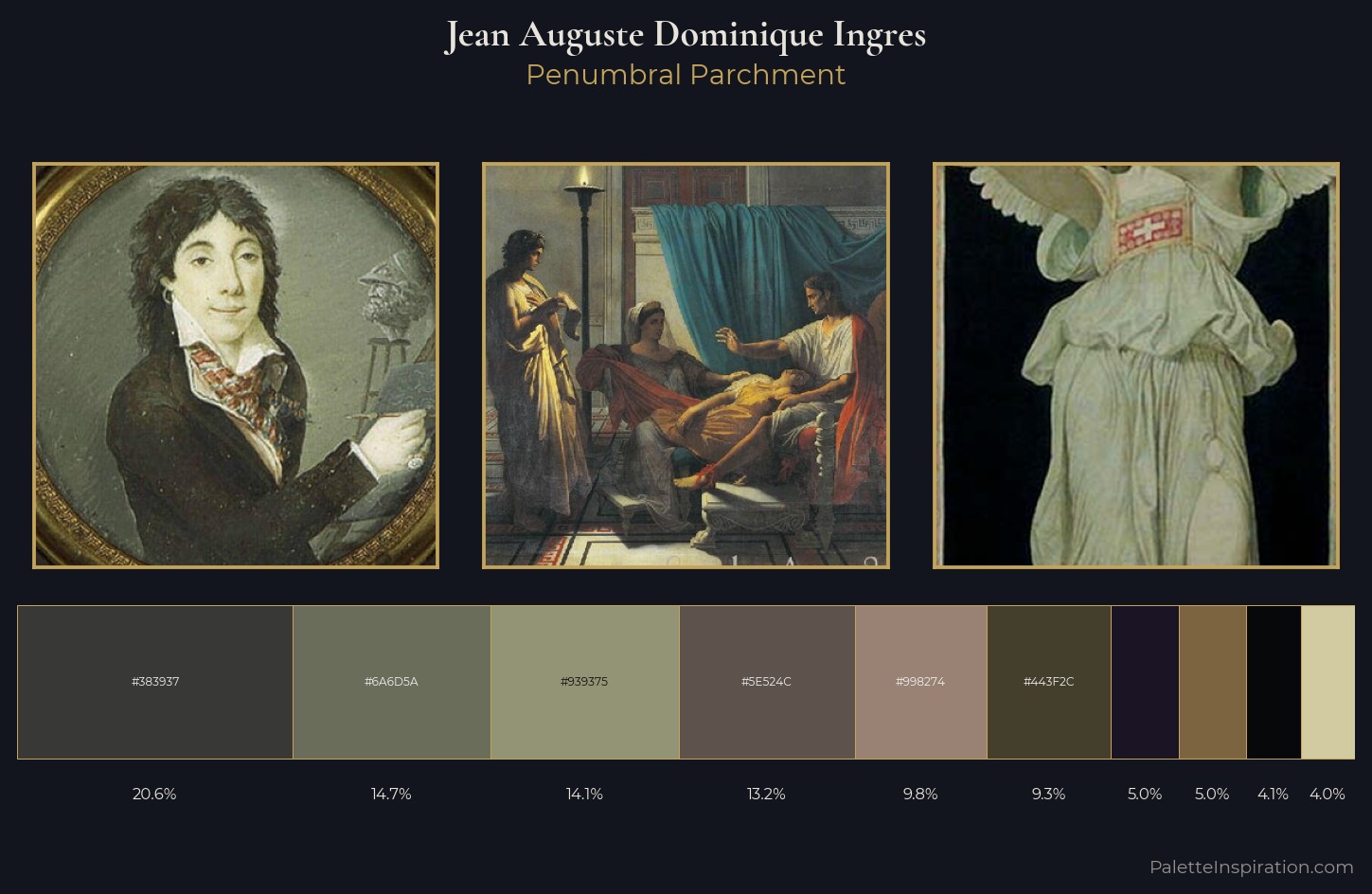 Jean Auguste Dominique Ingres Palette 14 — Penumbral Parchment