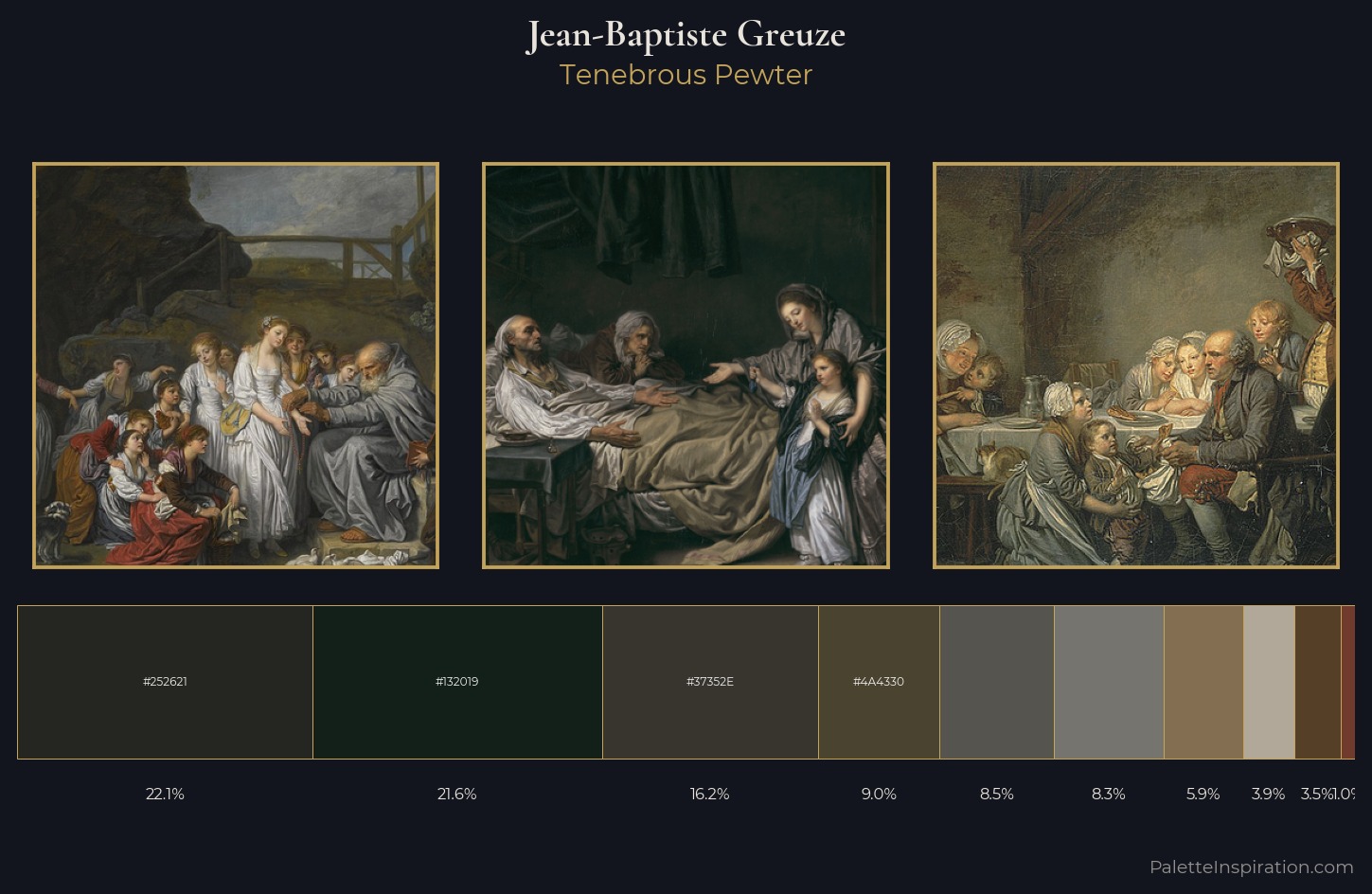 Jean-Baptiste Greuze Palette 7 — Tenebrous Pewter