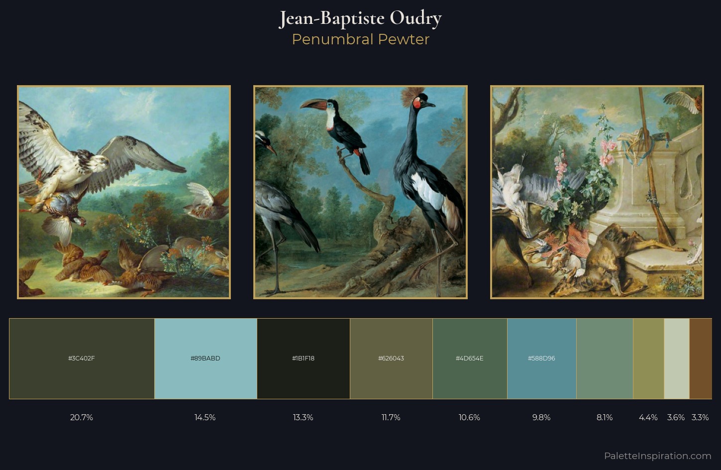 Jean-Baptiste Oudry Palette 5 — Penumbral Pewter