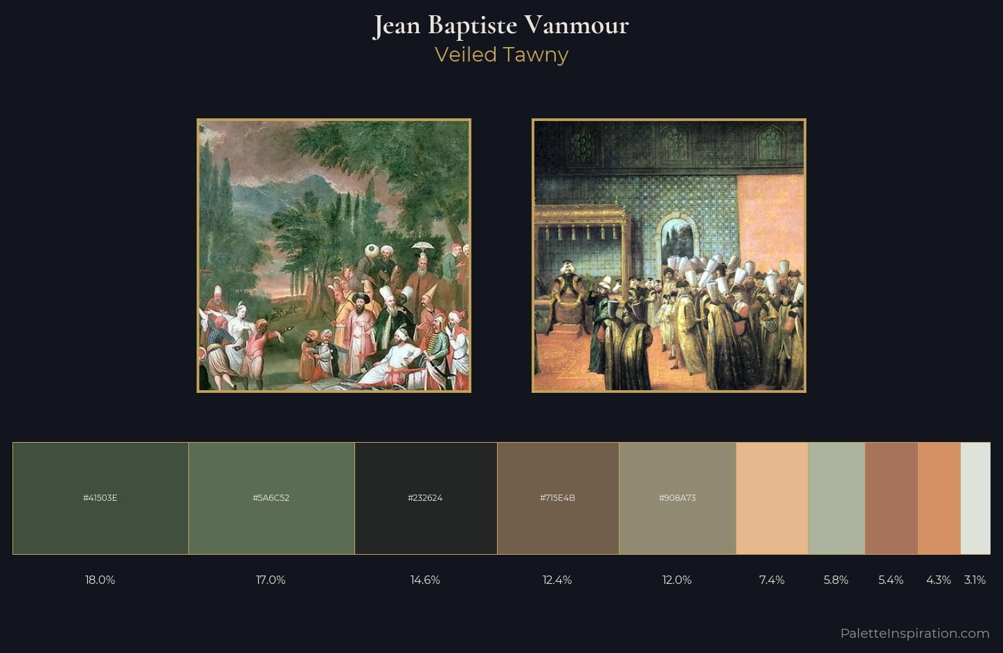 Jean Baptiste Vanmour Palette 1 — Veiled Tawny