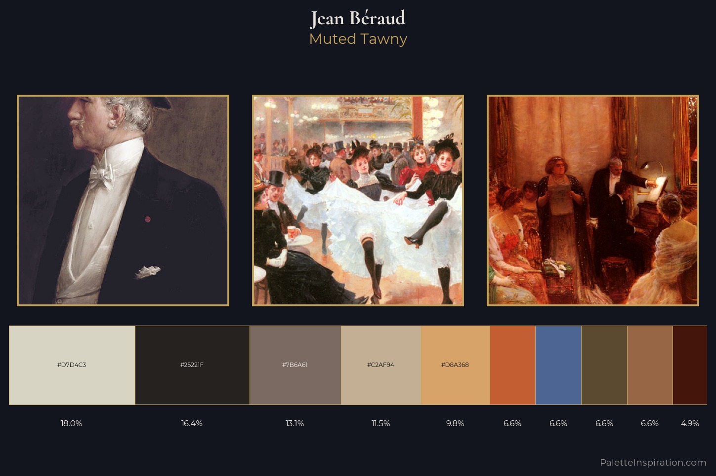 Jean Béraud Master Palette — Muted Tawny