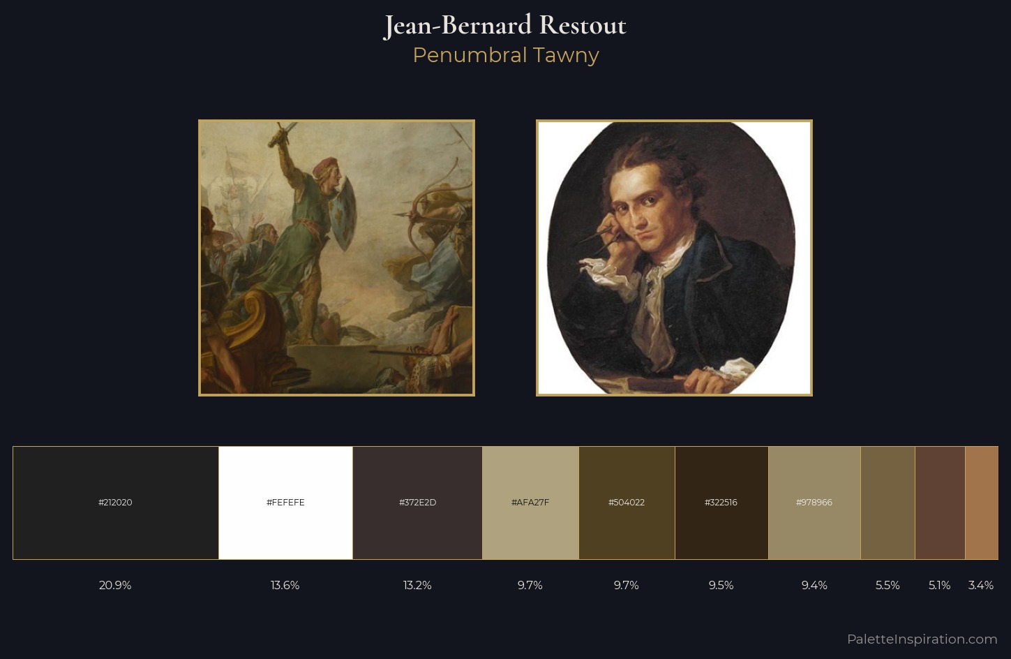 Jean-Bernard Restout Palette 3 — Penumbral Tawny