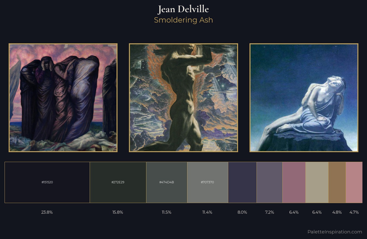 Jean Delville Palette 4 — Smoldering Ash
