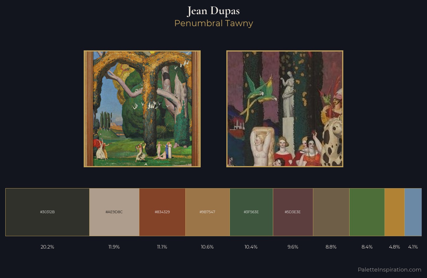 Jean Dupas Palette 2 — Penumbral Tawny