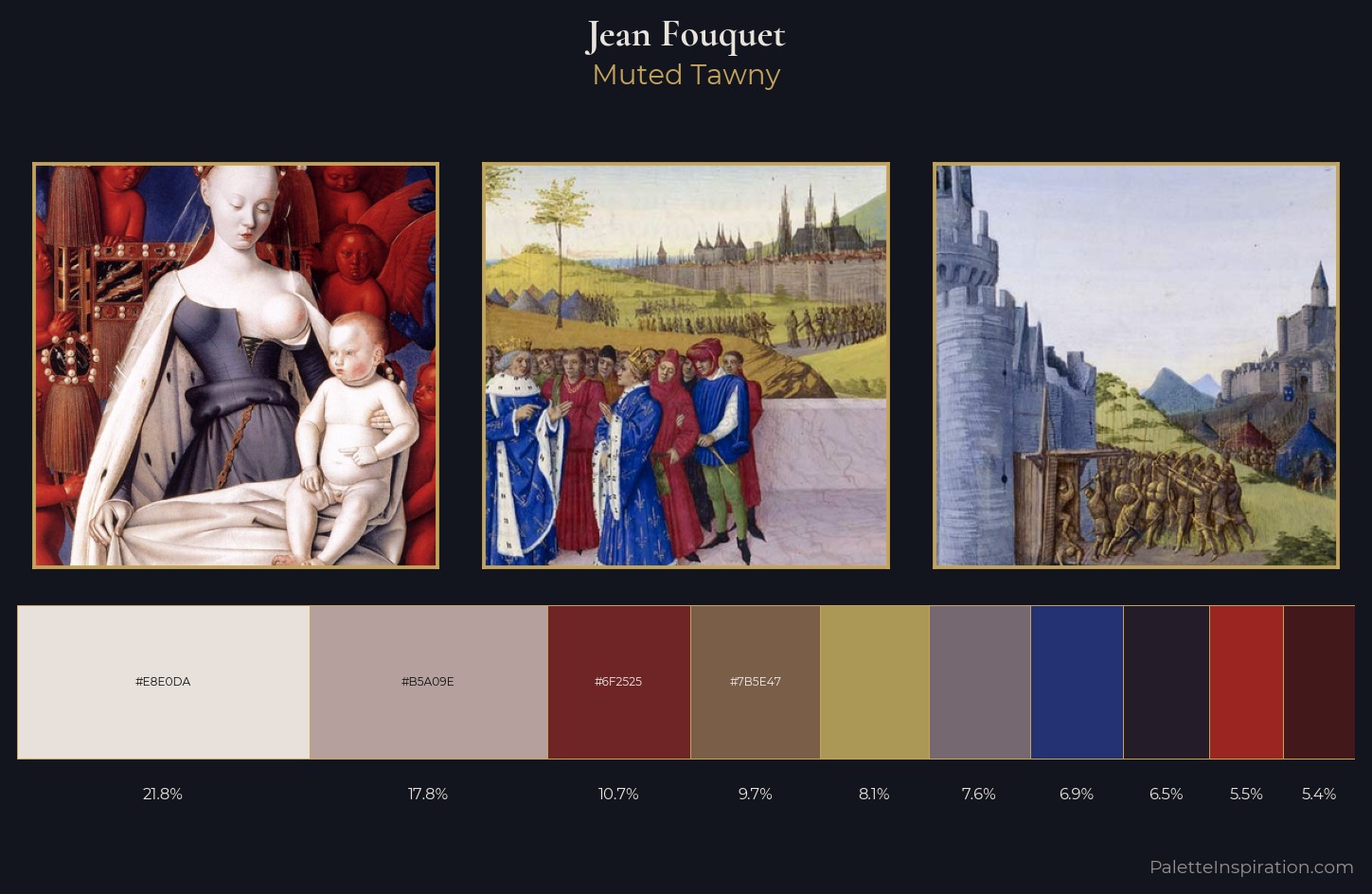 Jean Fouquet Palette 7 — Muted Tawny