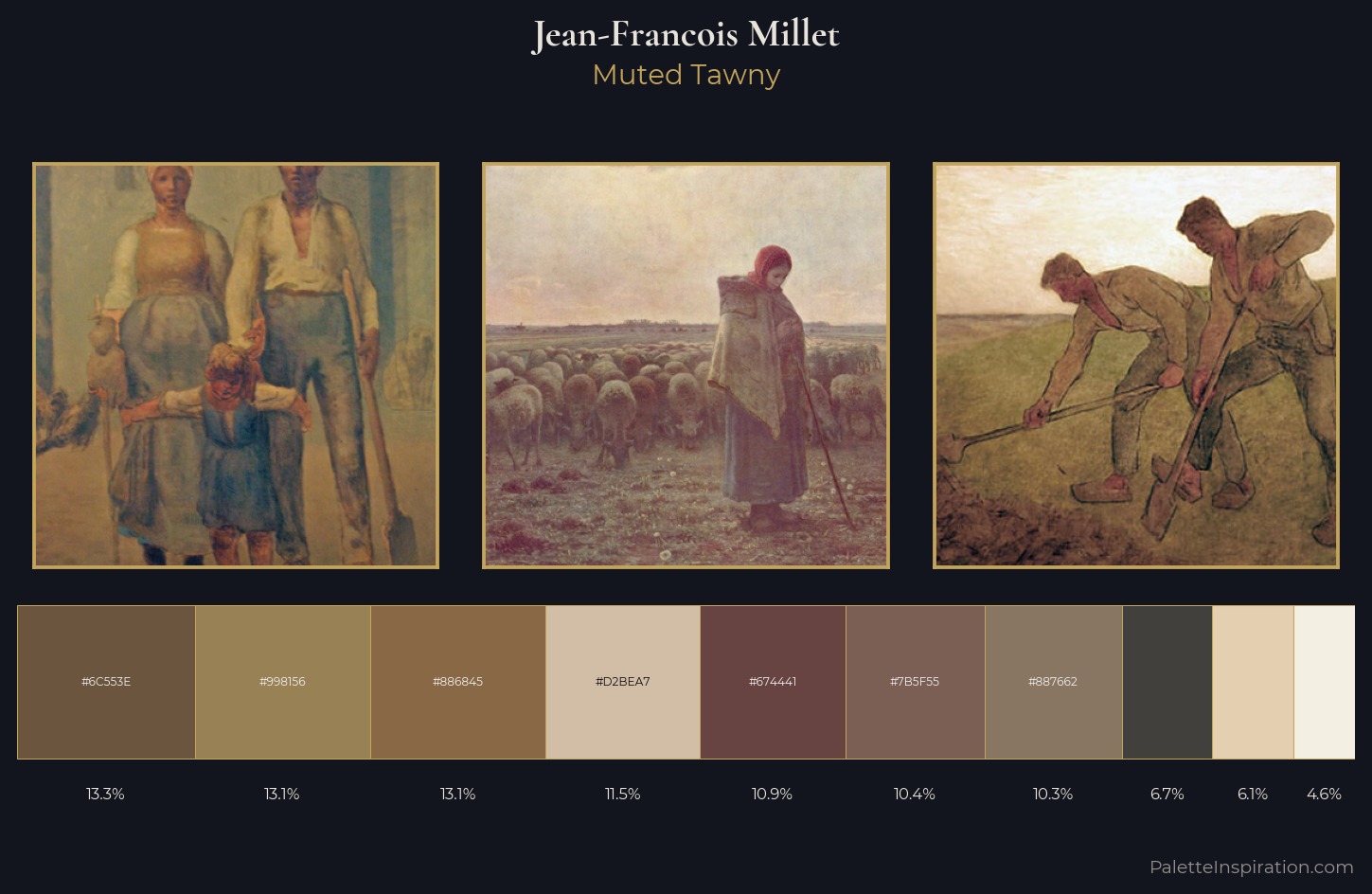 Jean-Francois Millet Palette 2 — Muted Tawny