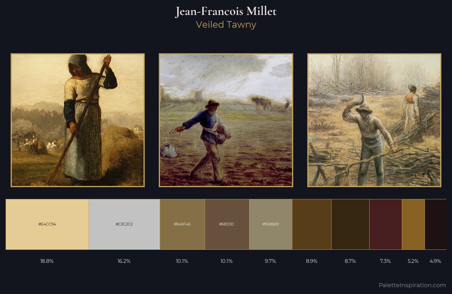 Jean-Francois Millet Palette 8 — Veiled Tawny