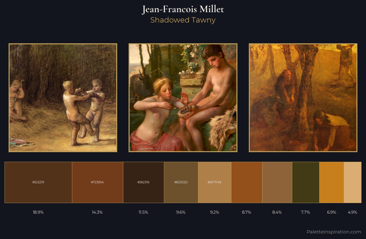 Jean-Francois Millet Palette 10 — Shadowed Tawny