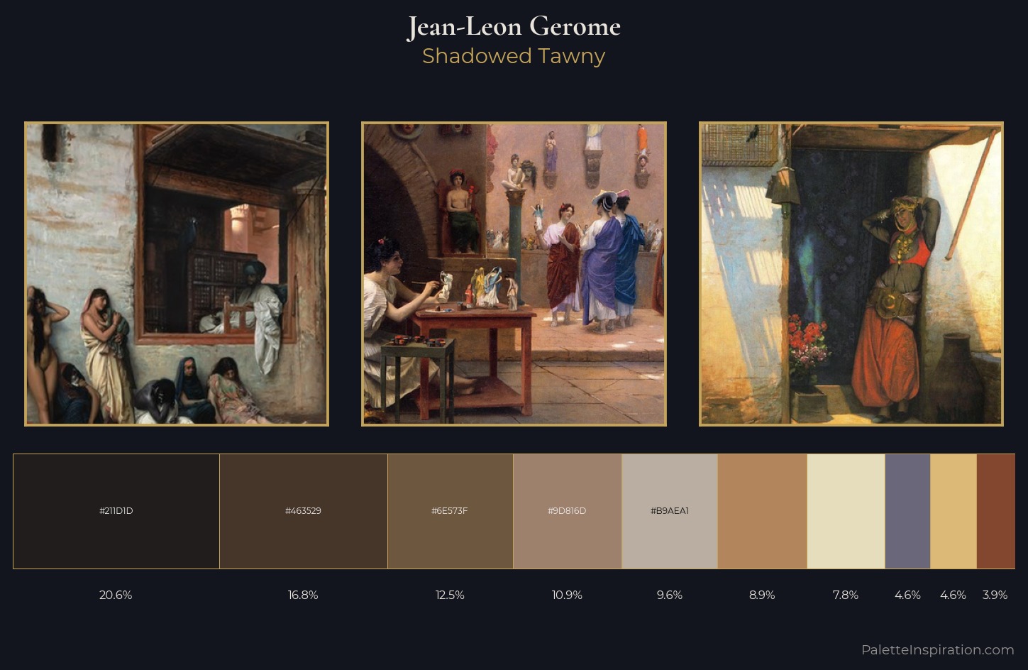 Jean-Leon Gerome Palette 3 — Shadowed Tawny