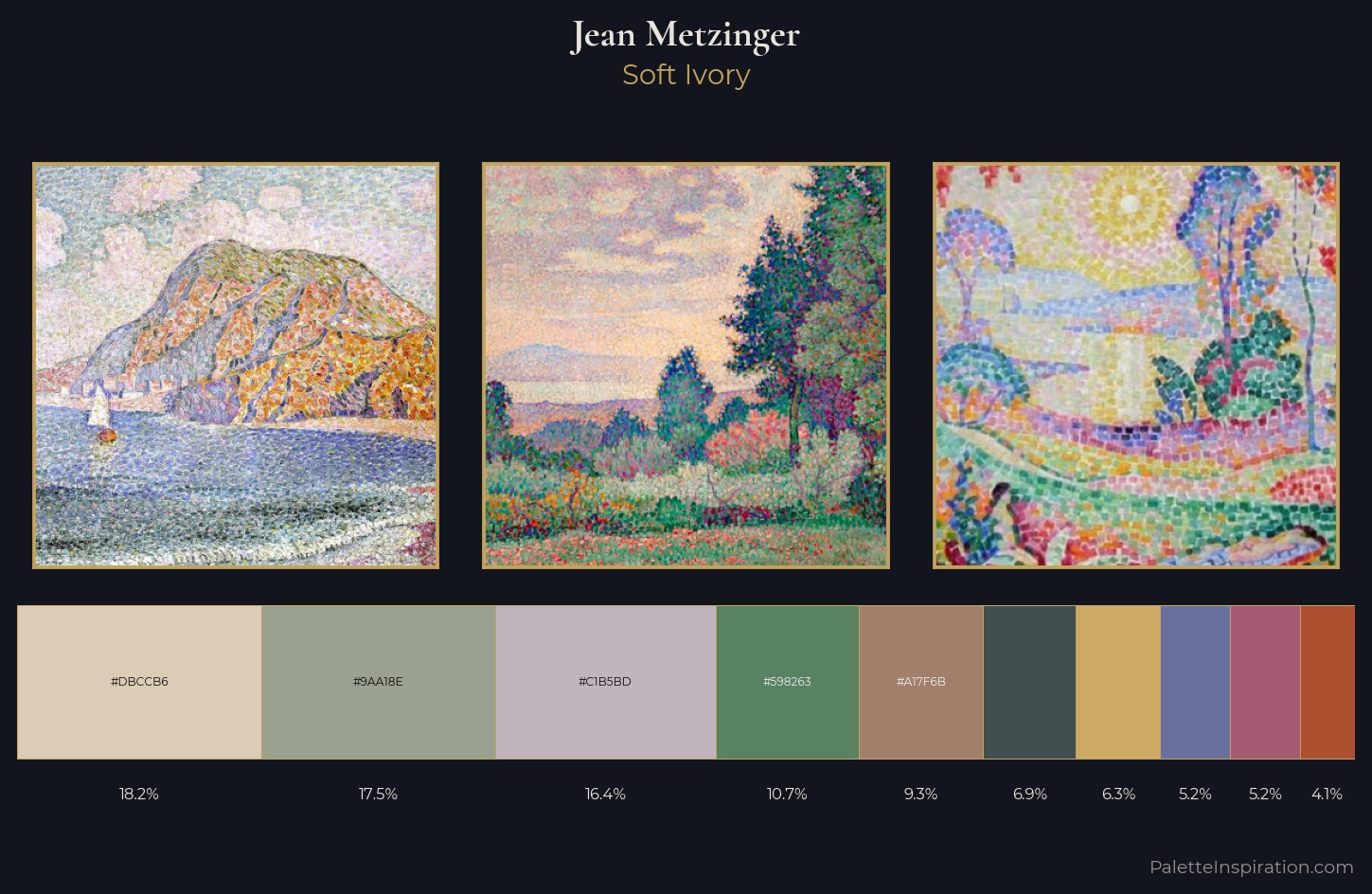 Jean Metzinger Palette 4 — Soft Ivory