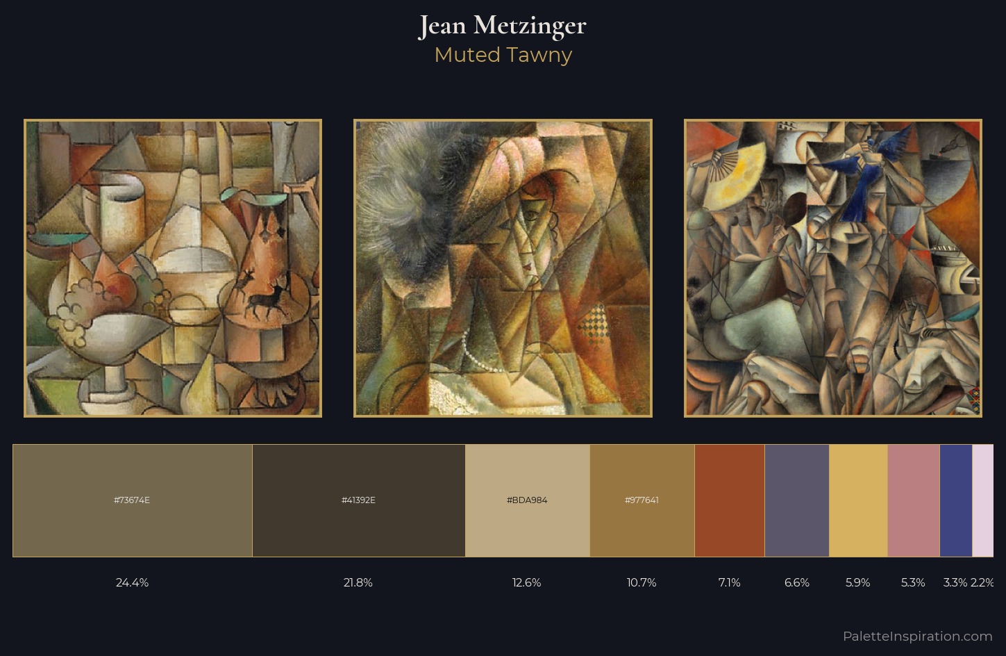 Jean Metzinger Palette 6 — Muted Tawny