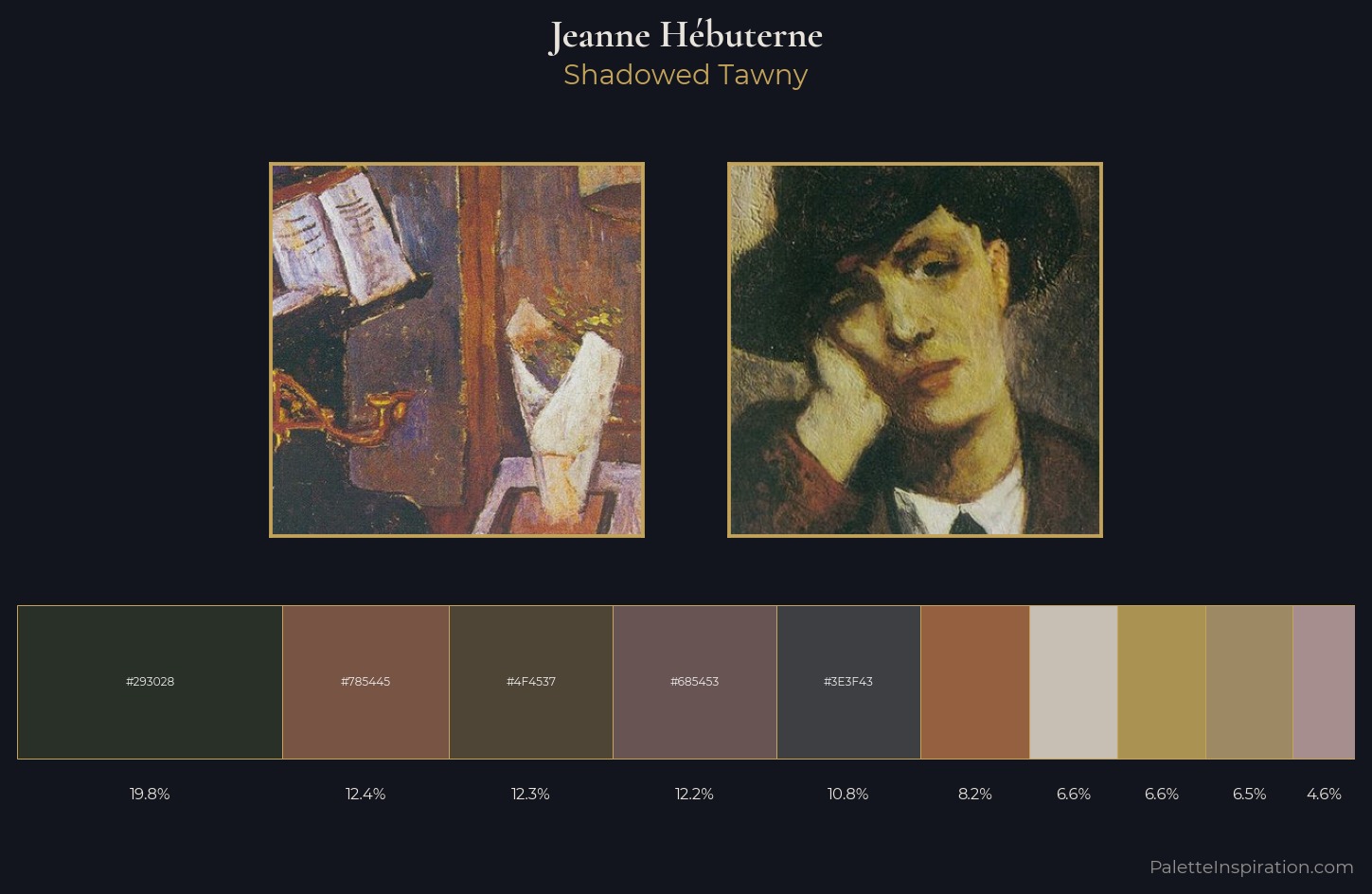 Jeanne Hébuterne Palette 2 — Shadowed Tawny