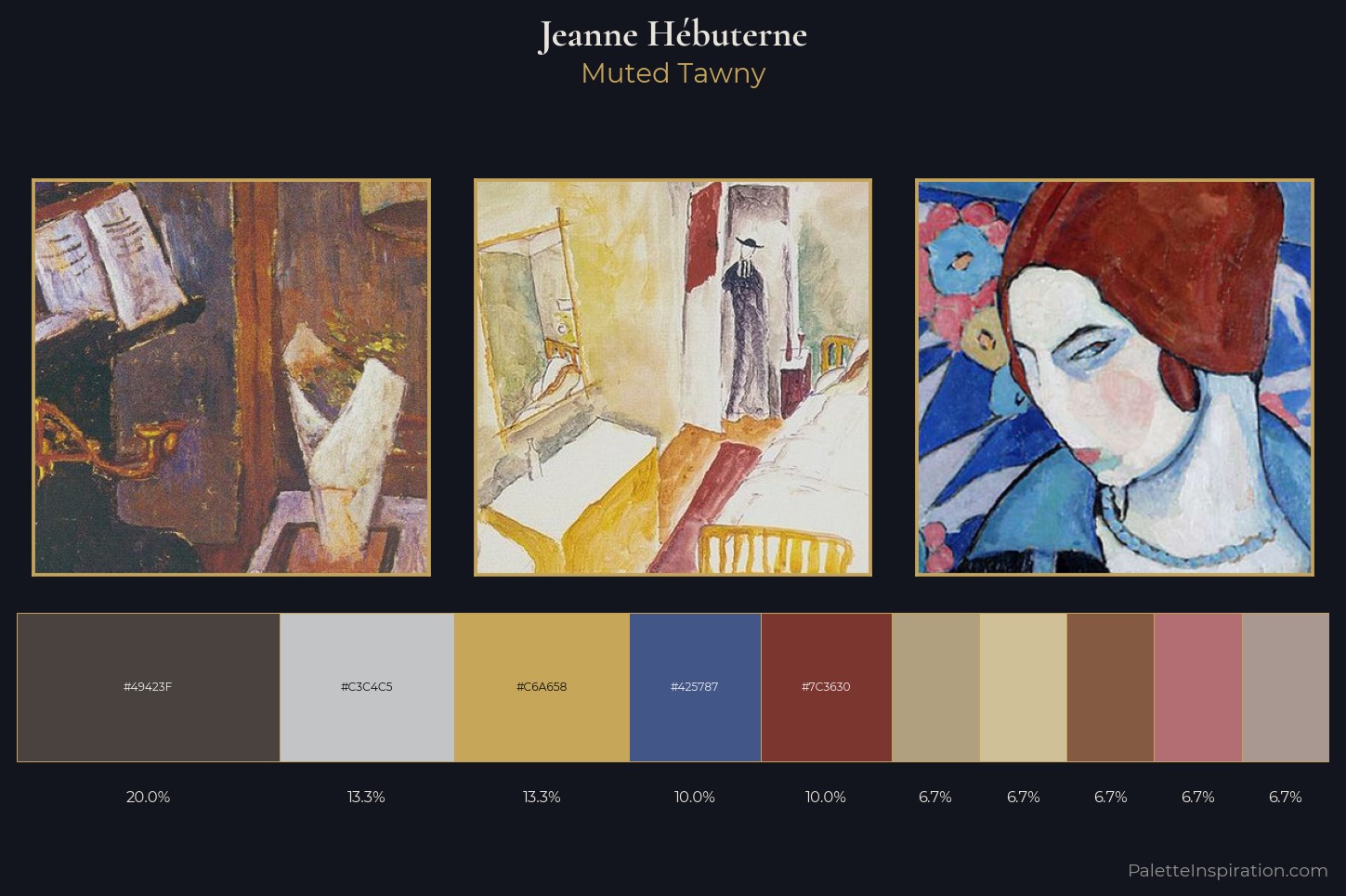 Jeanne Hébuterne Master Palette — Muted Tawny