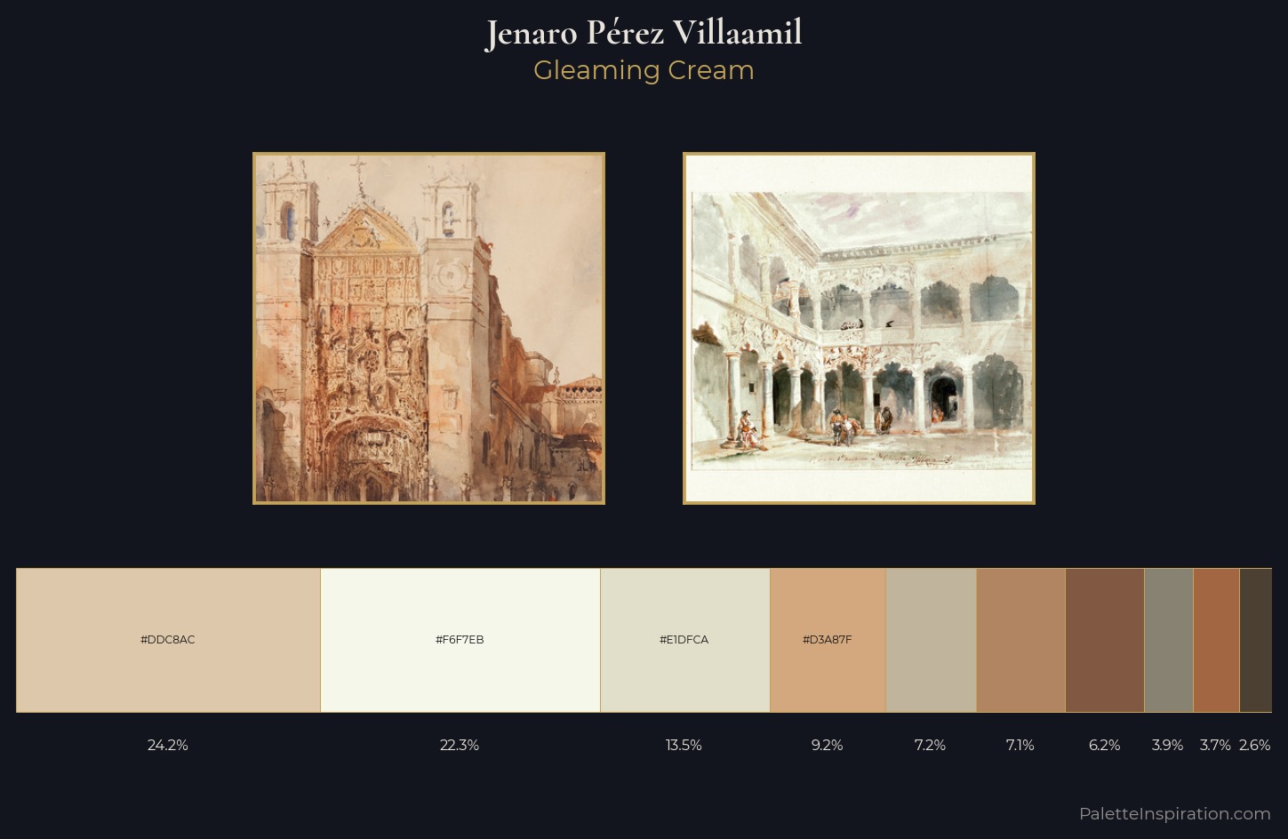 Jenaro Pérez Villaamil Palette 1 — Gleaming Cream