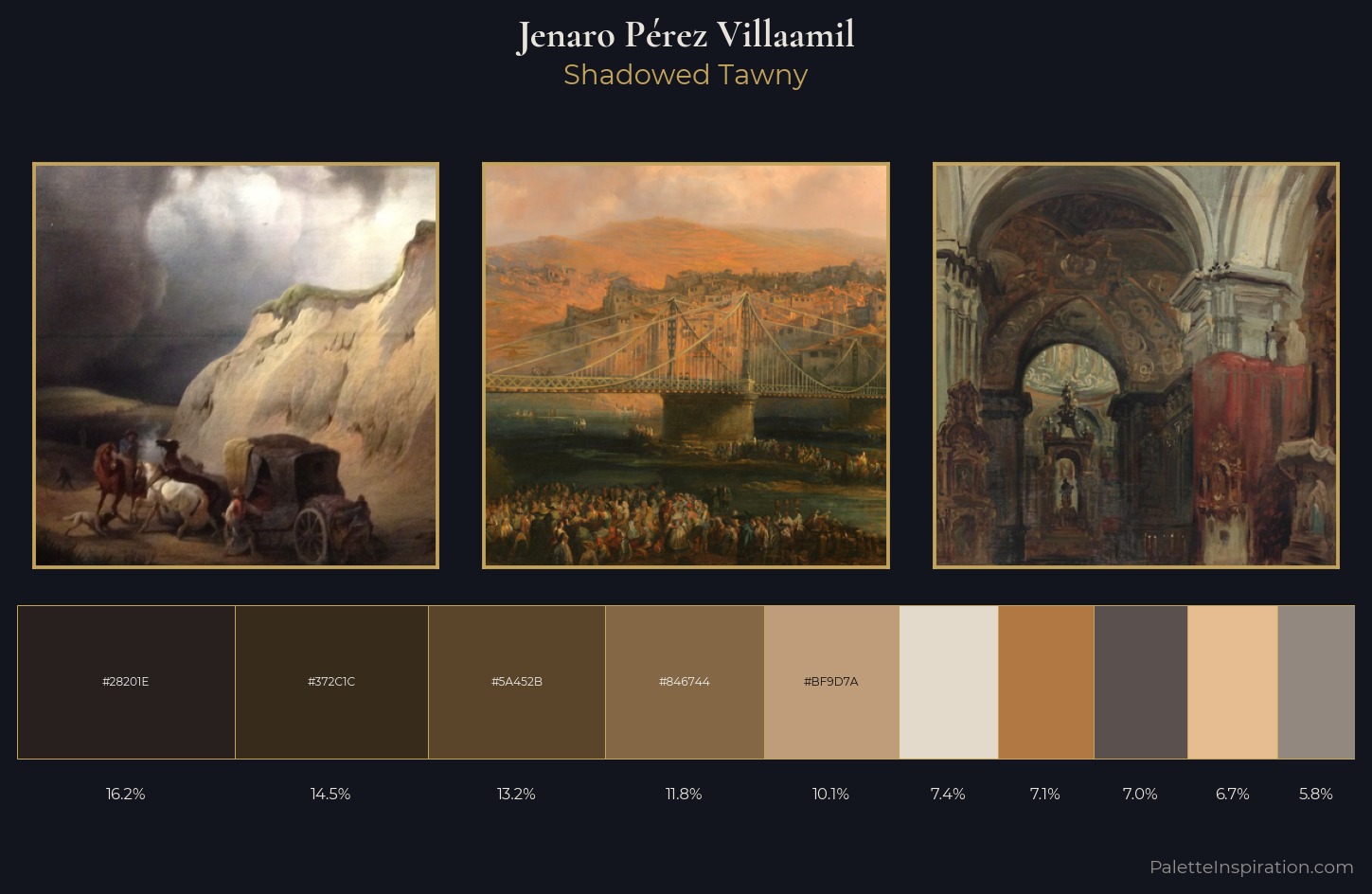 Jenaro Pérez Villaamil Palette 3 — Shadowed Tawny