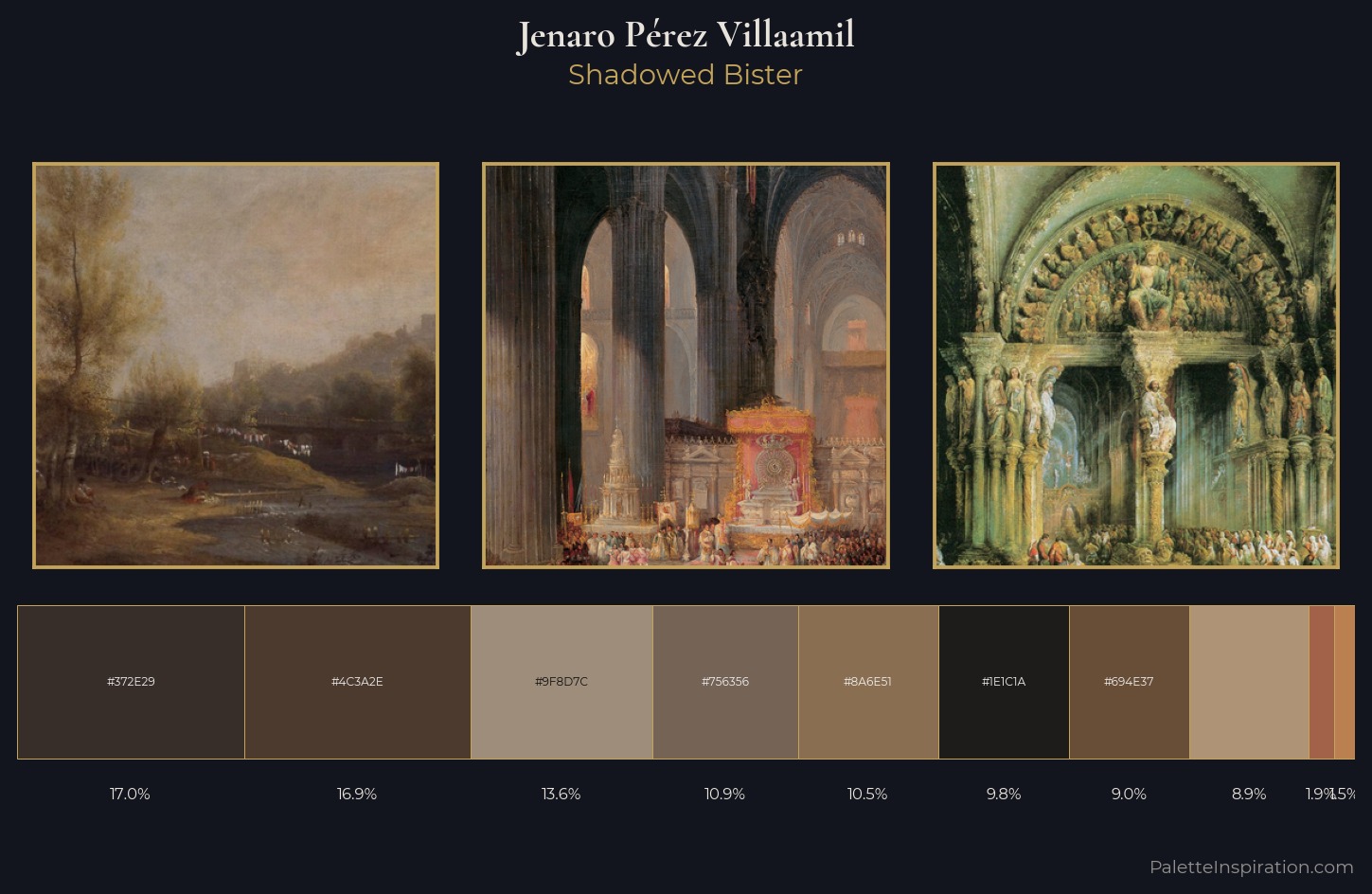 Jenaro Pérez Villaamil Palette 5 — Shadowed Bister
