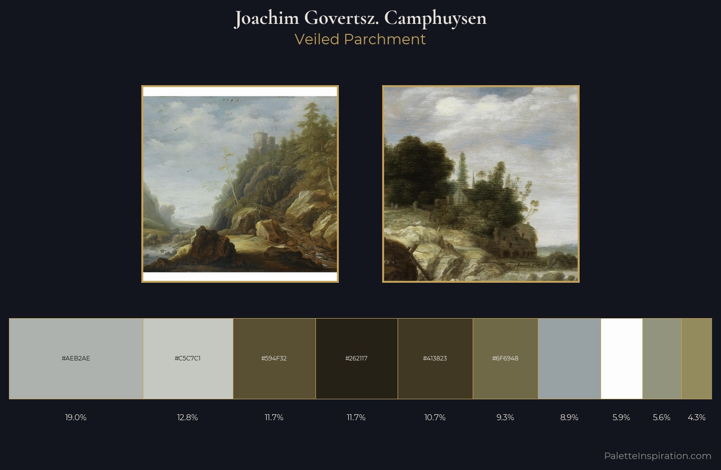 Joachim Govertsz. Camphuysen Palette 1 — Veiled Parchment