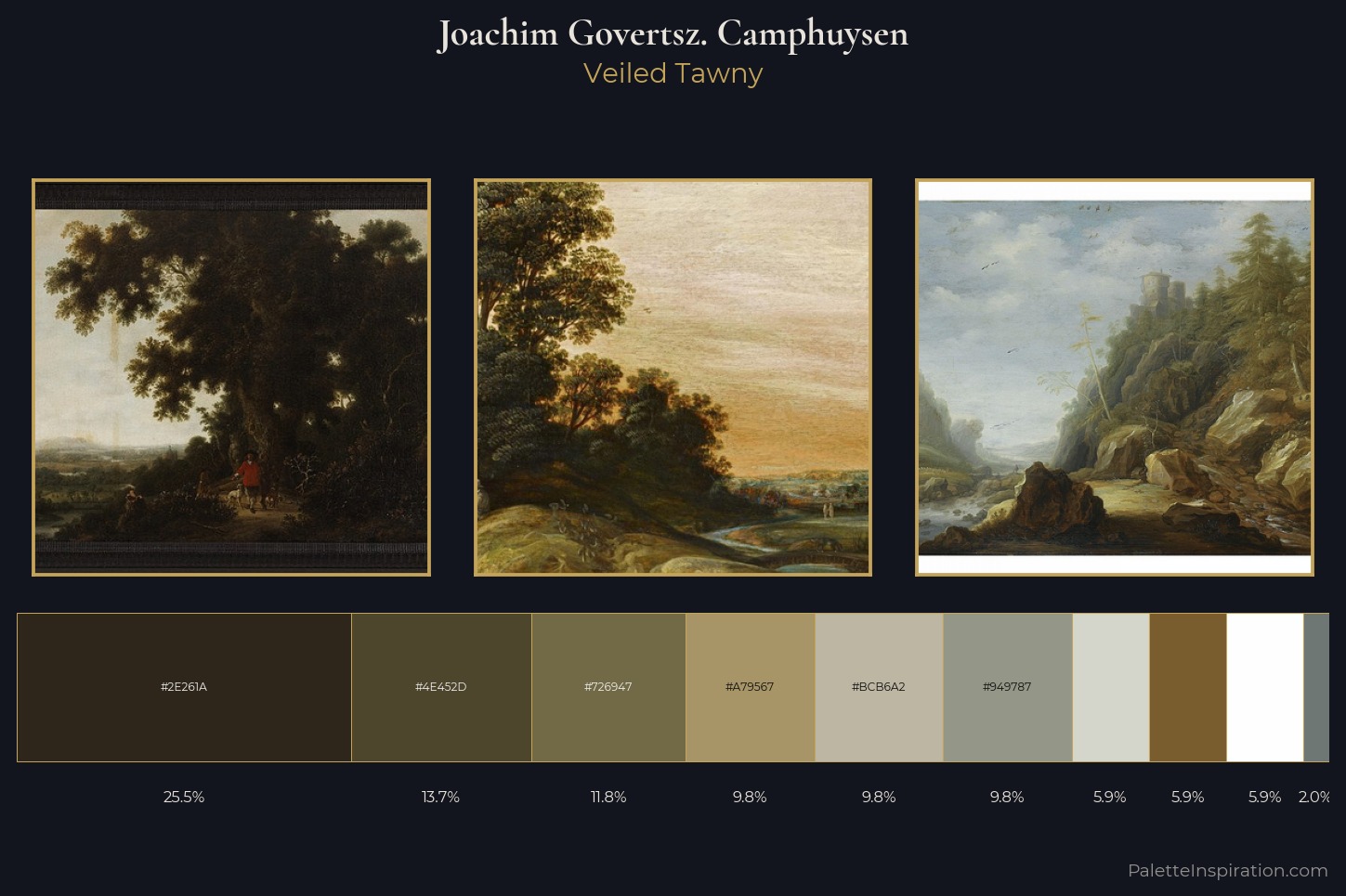 Joachim Govertsz. Camphuysen Master Palette — Veiled Tawny