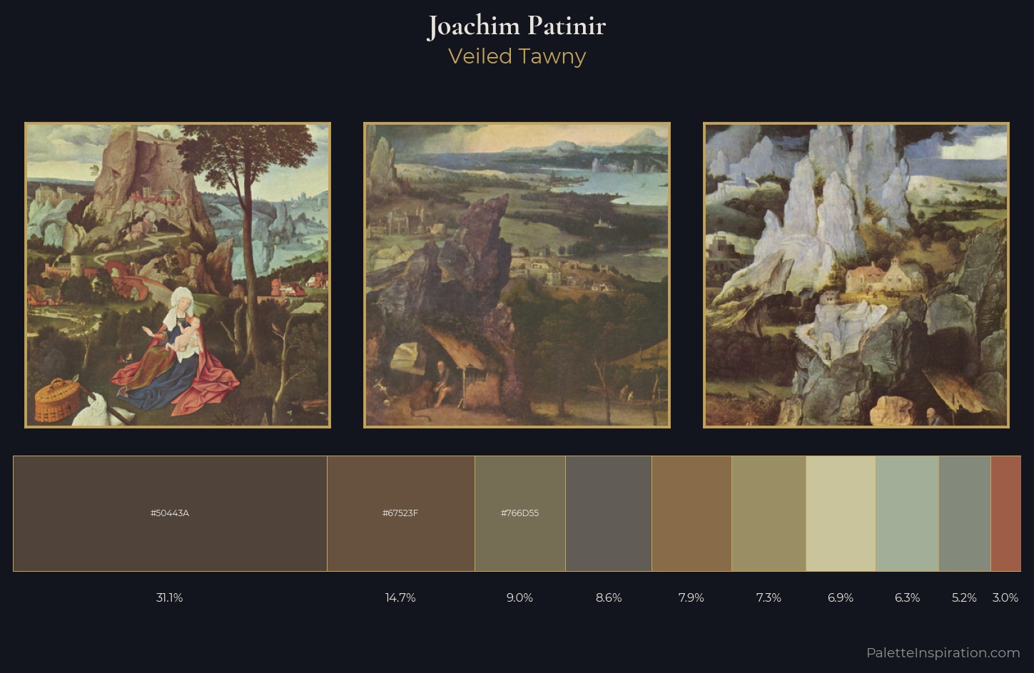Joachim Patinir Palette 2 — Veiled Tawny