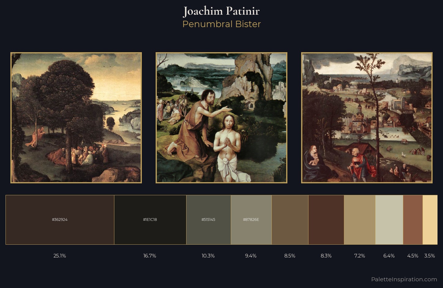 Joachim Patinir Palette 3 — Penumbral Bister