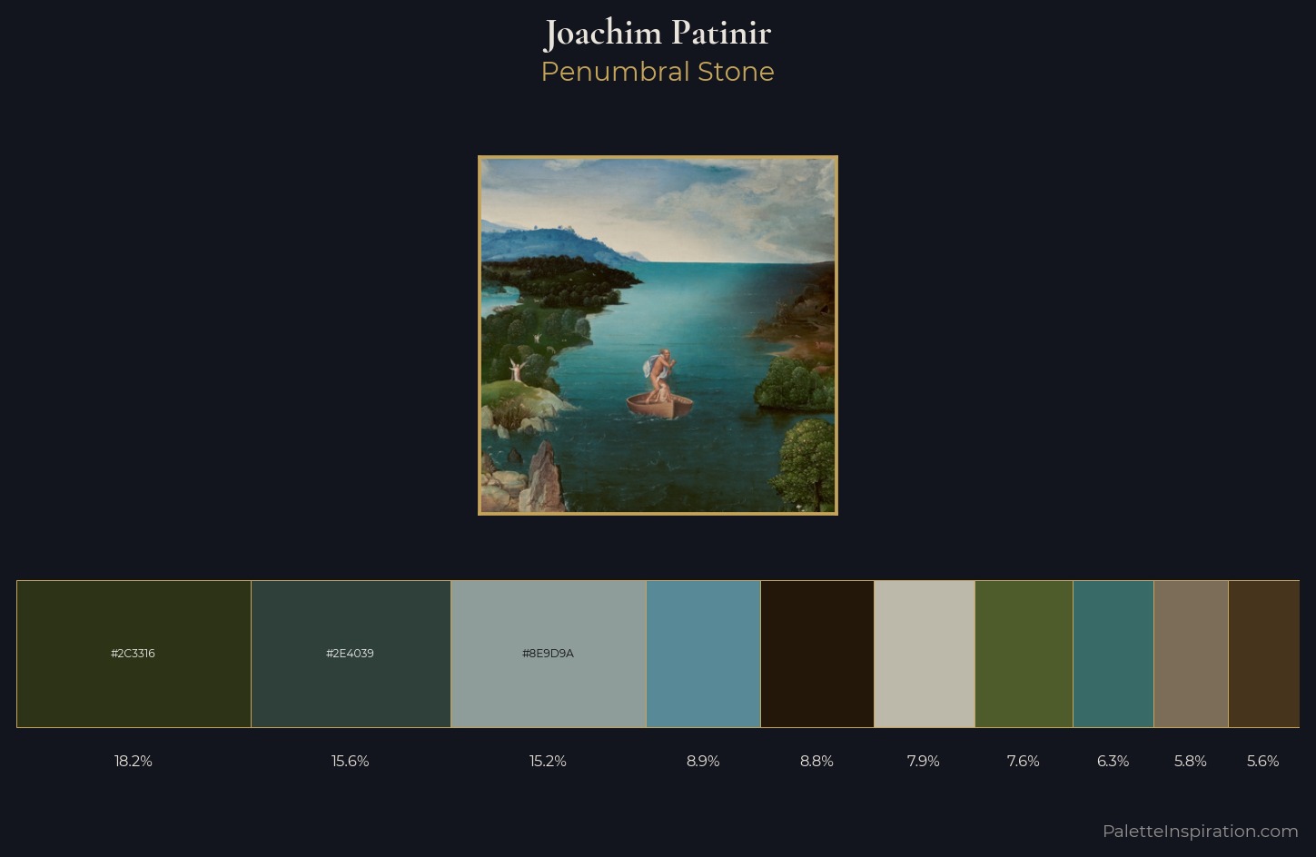 Joachim Patinir Palette 4 — Penumbral Stone