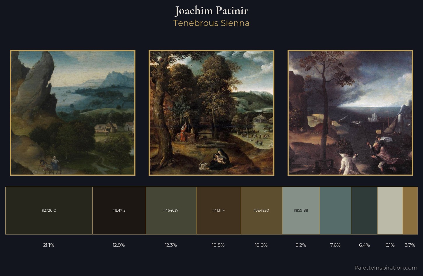 Joachim Patinir Palette 6 — Tenebrous Sienna