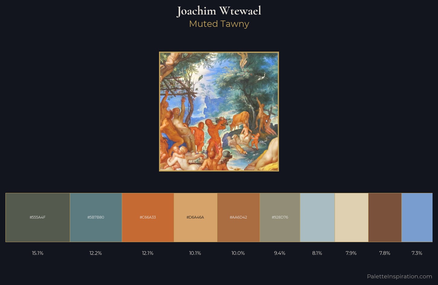 Joachim Wtewael Palette 1 — Muted Tawny