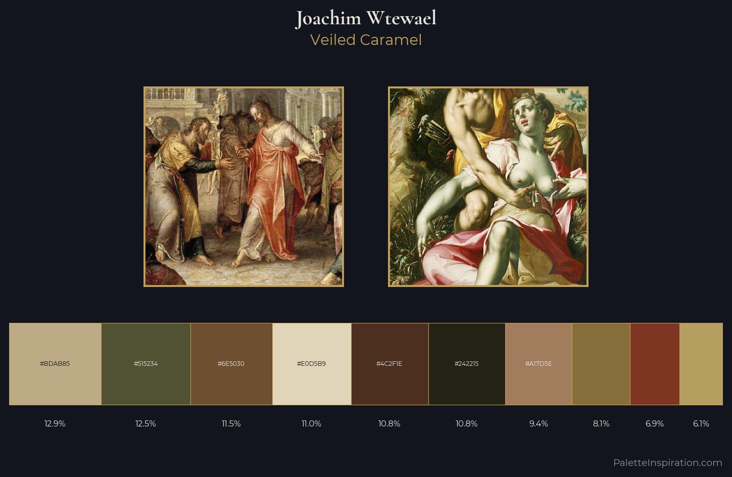 Joachim Wtewael Palette 3 — Veiled Caramel