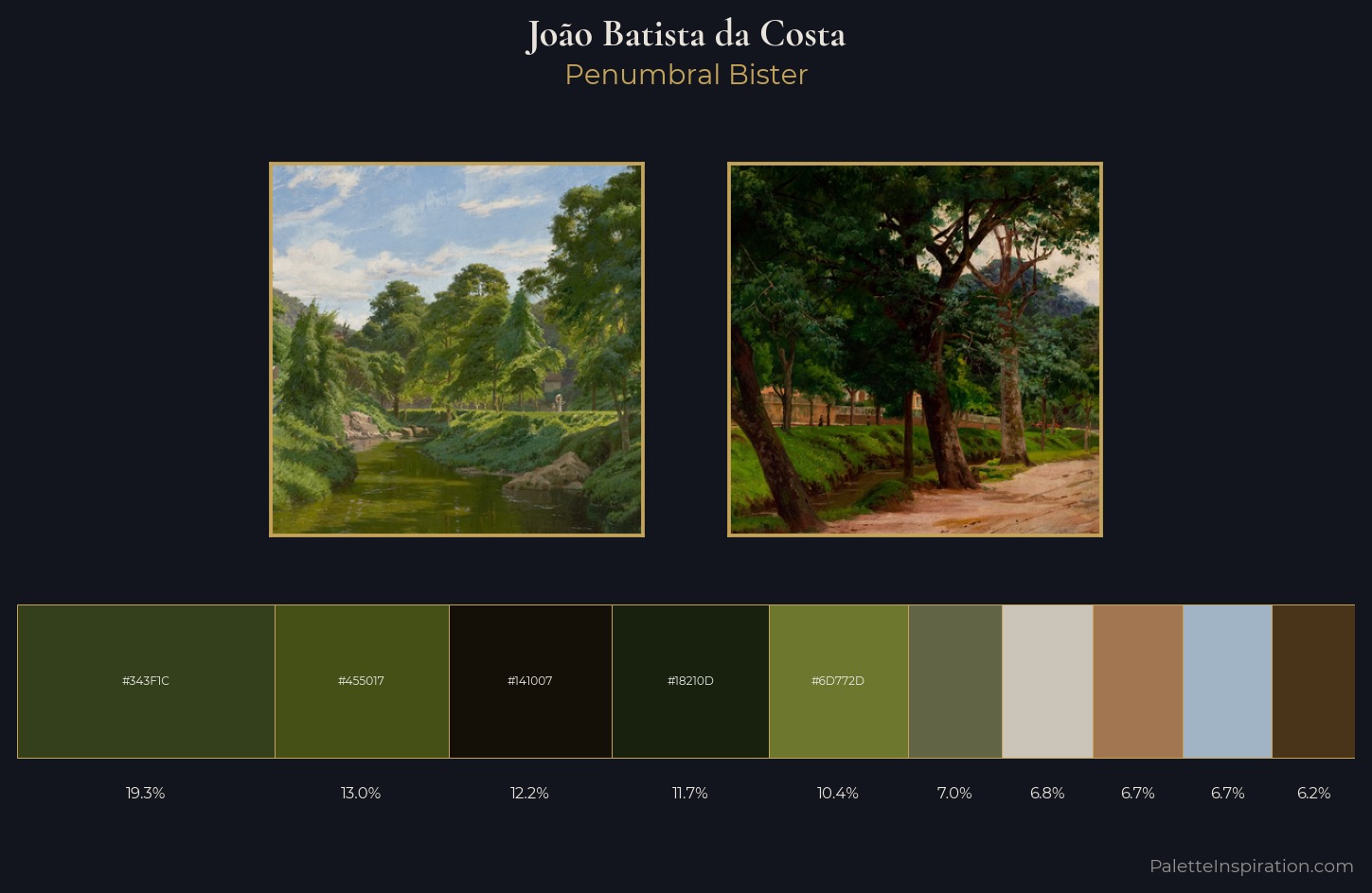 João Batista da Costa Palette 2 — Penumbral Bister