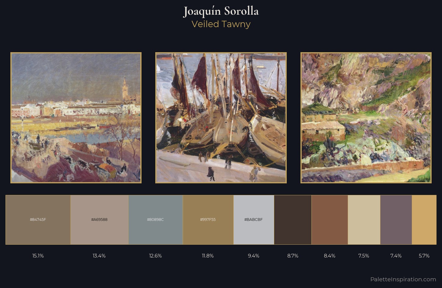 Joaquín Sorolla Palette 2 — Veiled Tawny