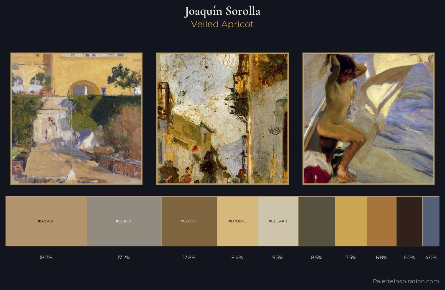 Joaquín Sorolla Palette 7 — Veiled Apricot