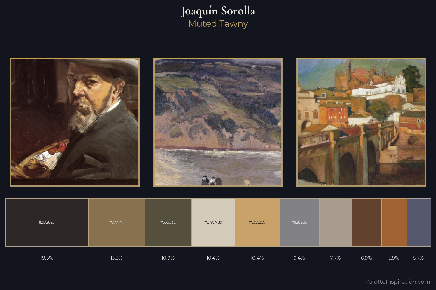 Joaquín Sorolla Master Palette — Muted Tawny