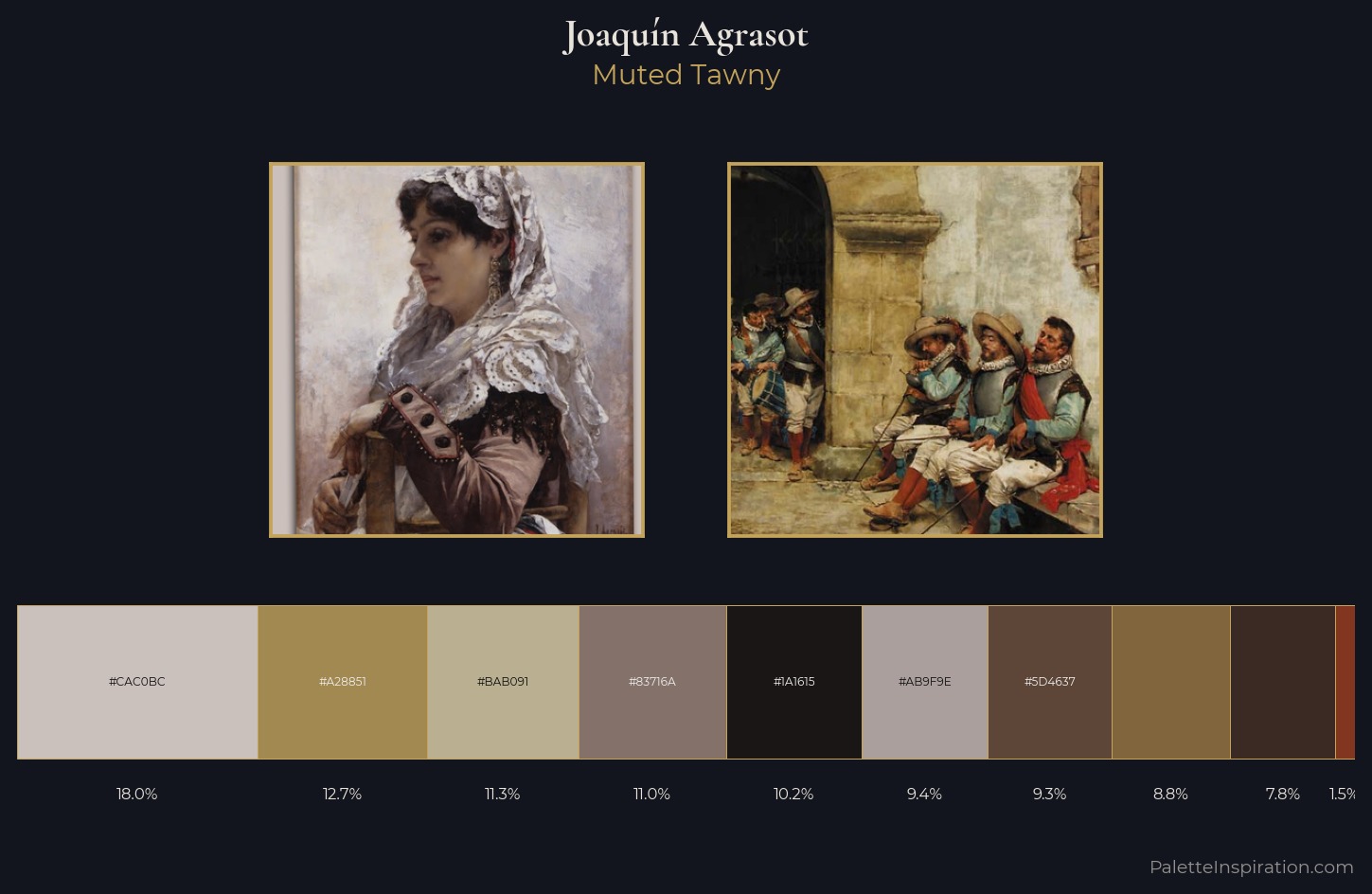 Joaquín Agrasot Palette 5 — Muted Tawny