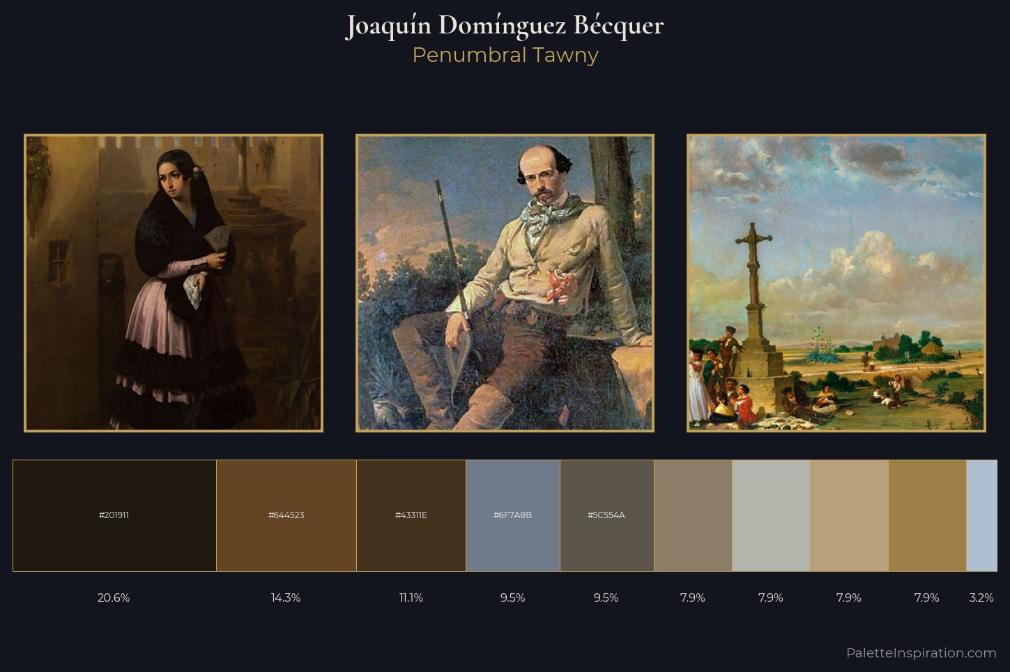 Joaquín Domínguez Bécquer Master Palette — Penumbral Tawny