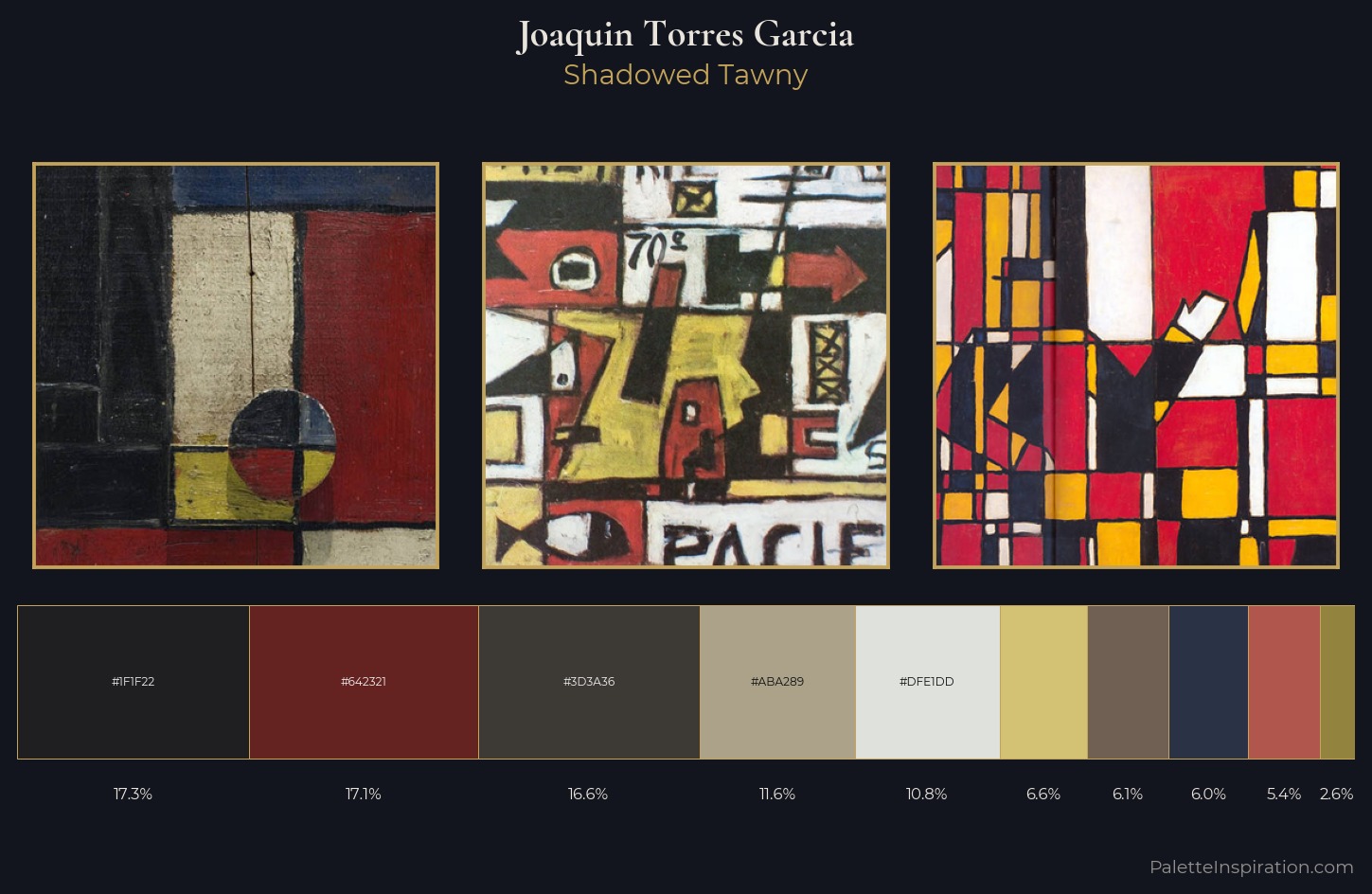 Joaquin Torres Garcia Palette 2 — Shadowed Tawny