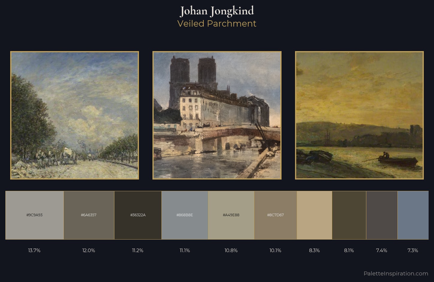 Johan Jongkind Palette 4 — Veiled Parchment