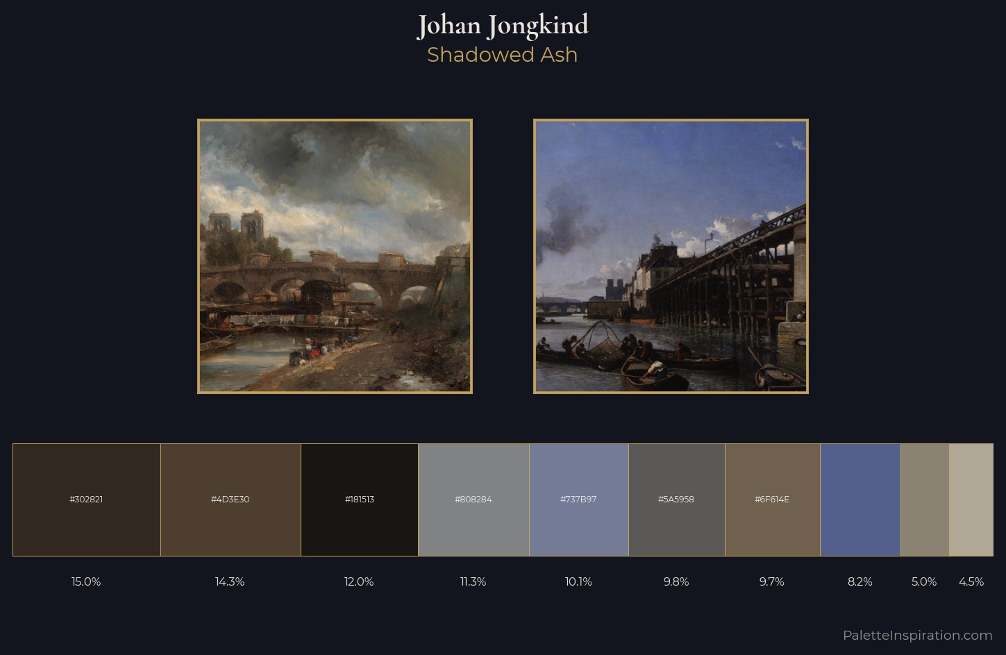 Johan Jongkind Palette 5 — Shadowed Ash