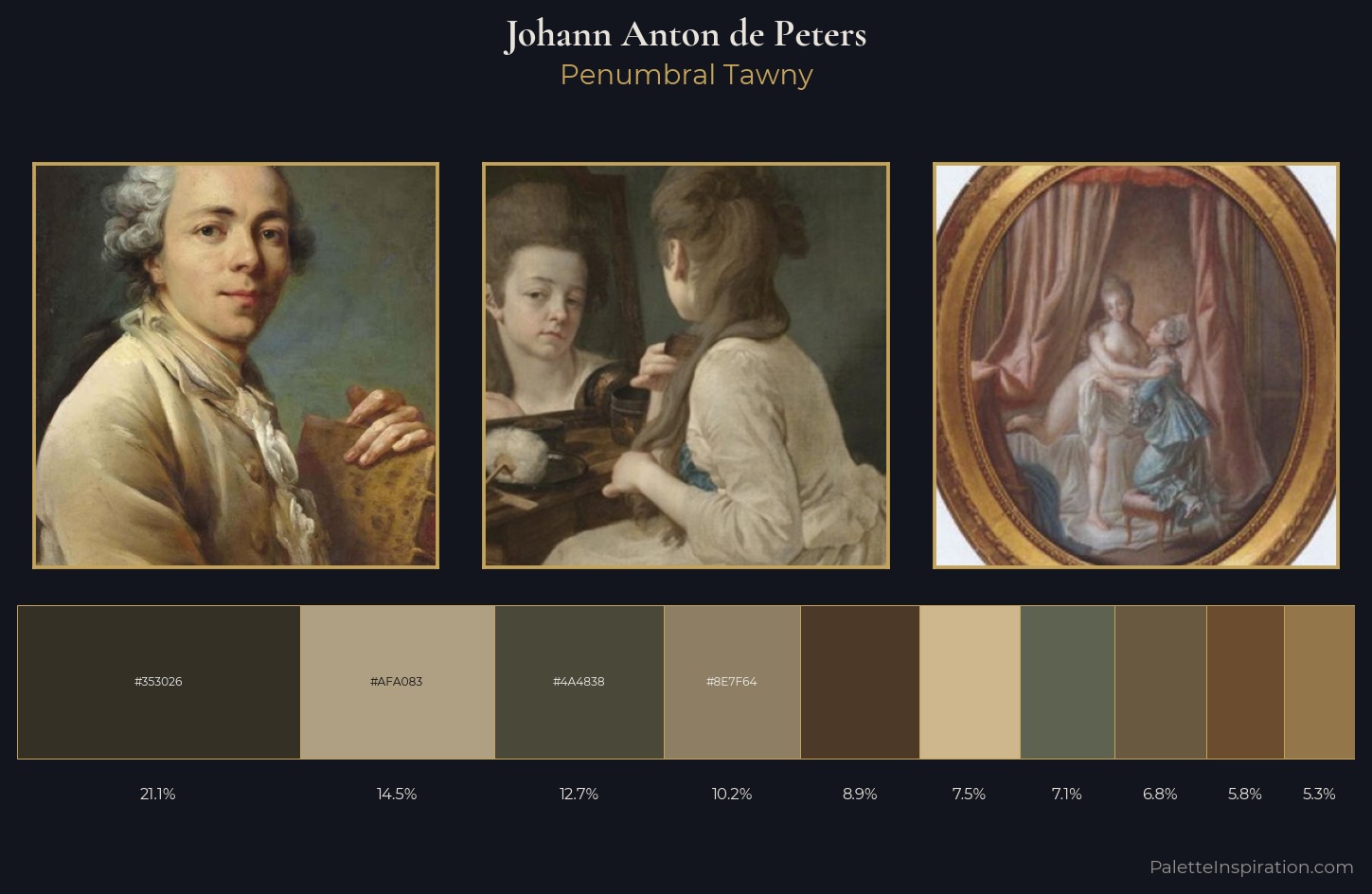 Johann Anton de Peters Palette 3 — Penumbral Tawny