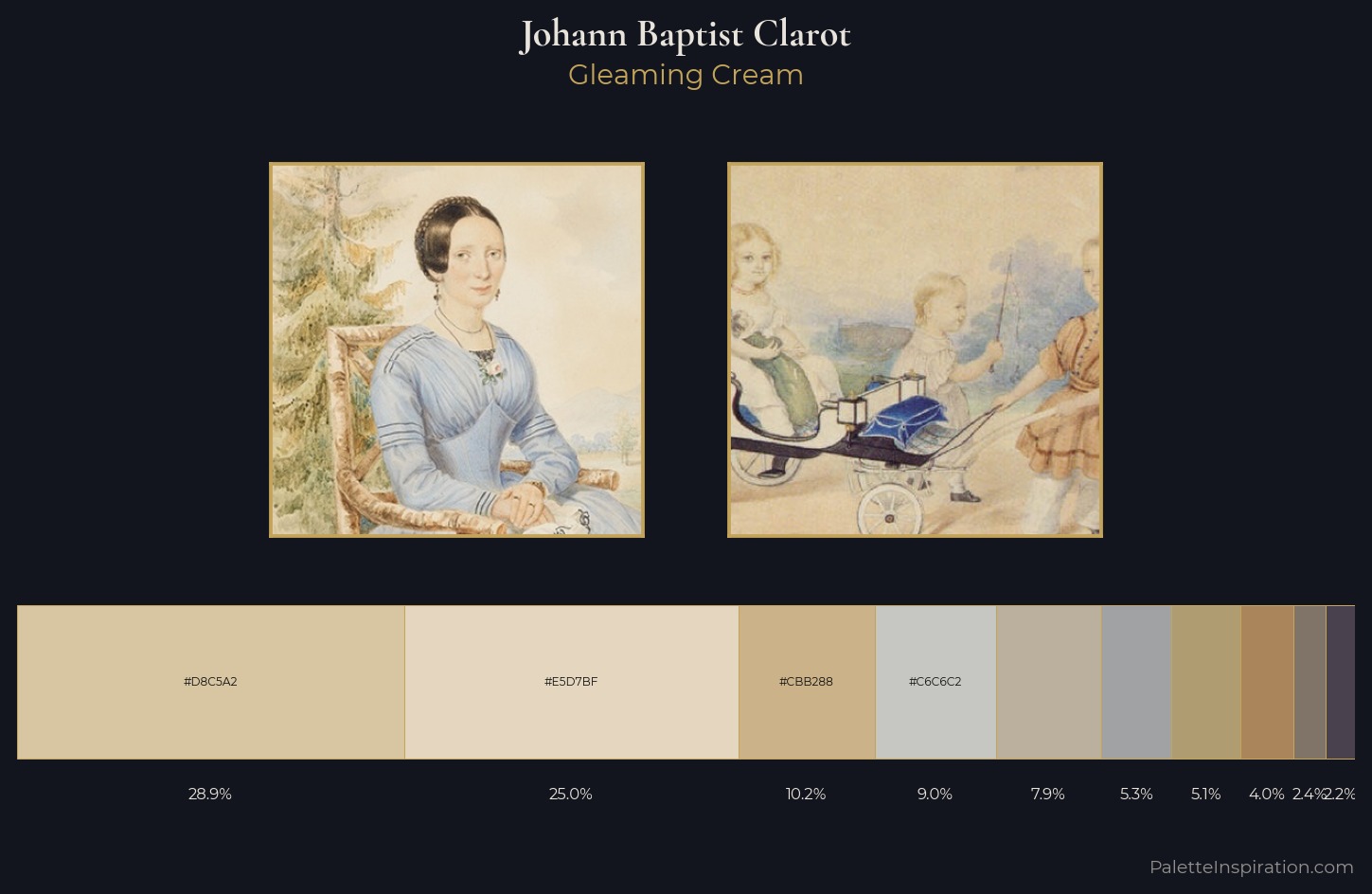 Johann Baptist Clarot Palette 1 — Gleaming Cream