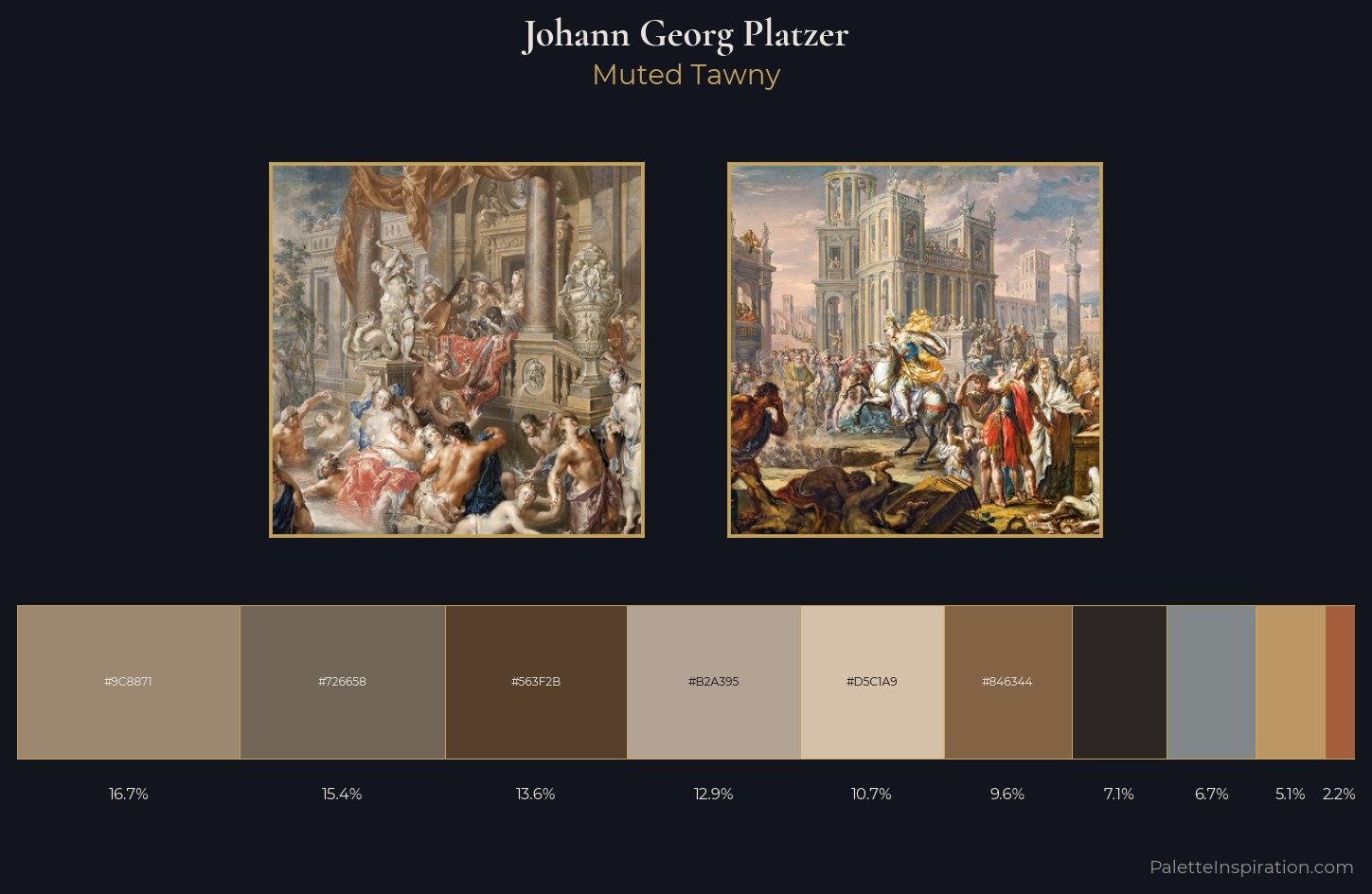 Johann Georg Platzer Palette 1 — Muted Tawny