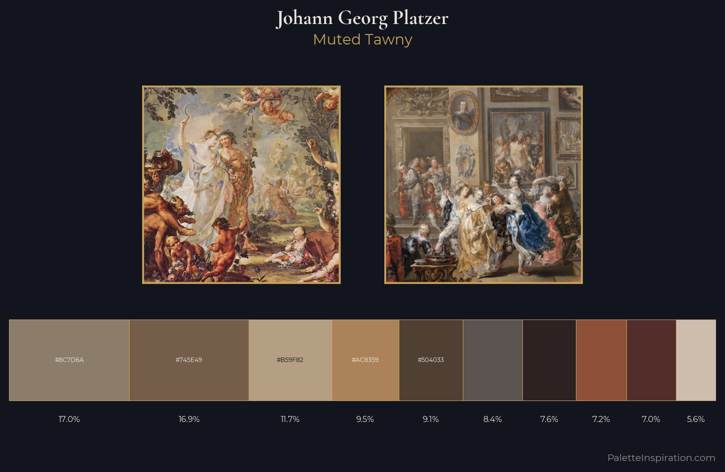 Johann Georg Platzer Palette 2 — Muted Tawny