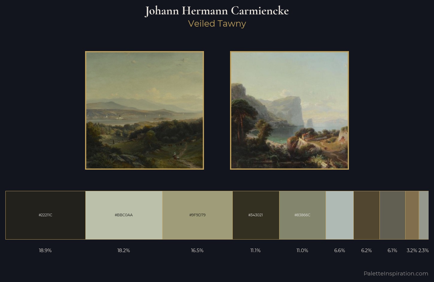 Johann Hermann Carmiencke Palette 2 — Veiled Tawny