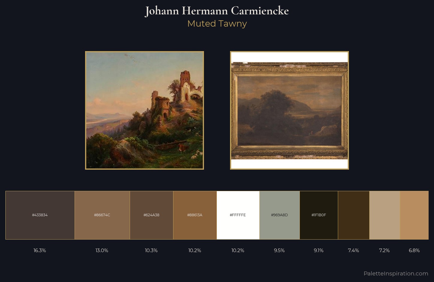 Johann Hermann Carmiencke Palette 3 — Muted Tawny