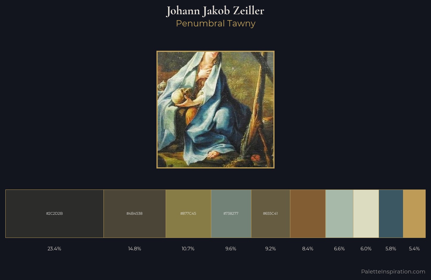 Johann Jakob Zeiller Palette 3 — Penumbral Tawny