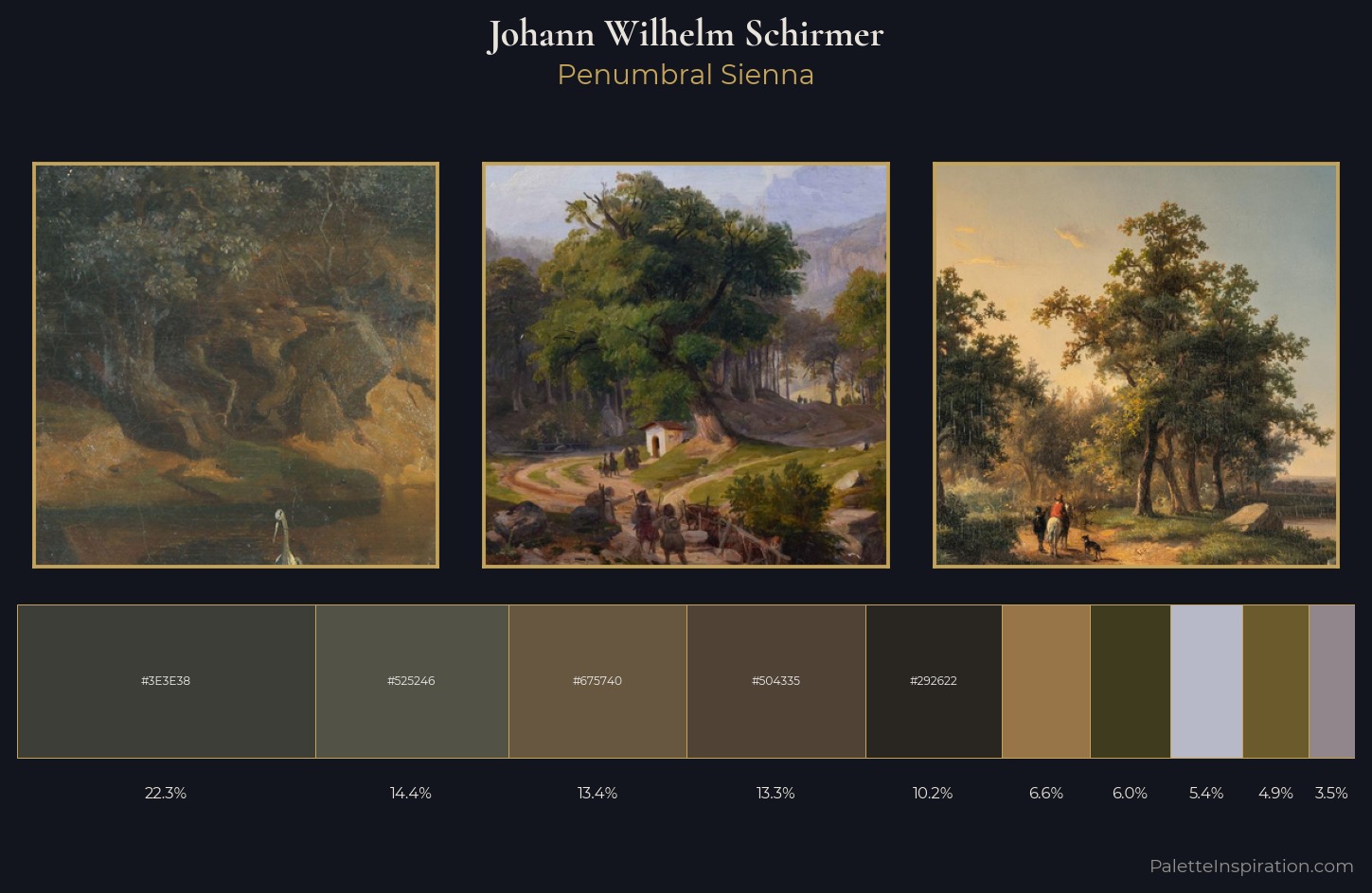 Johann Wilhelm Schirmer Palette 3 — Penumbral Sienna