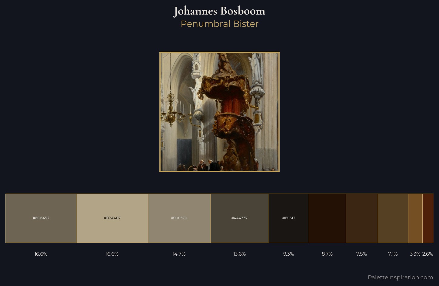 Johannes Bosboom Palette 2 — Penumbral Bister