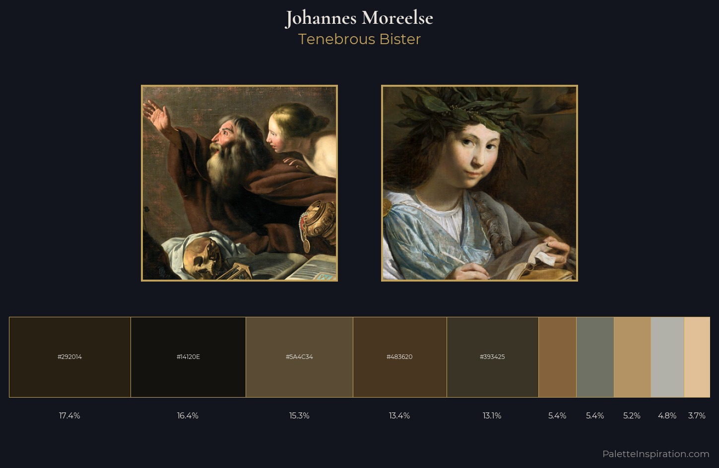 Johannes Moreelse Palette 2 — Tenebrous Bister