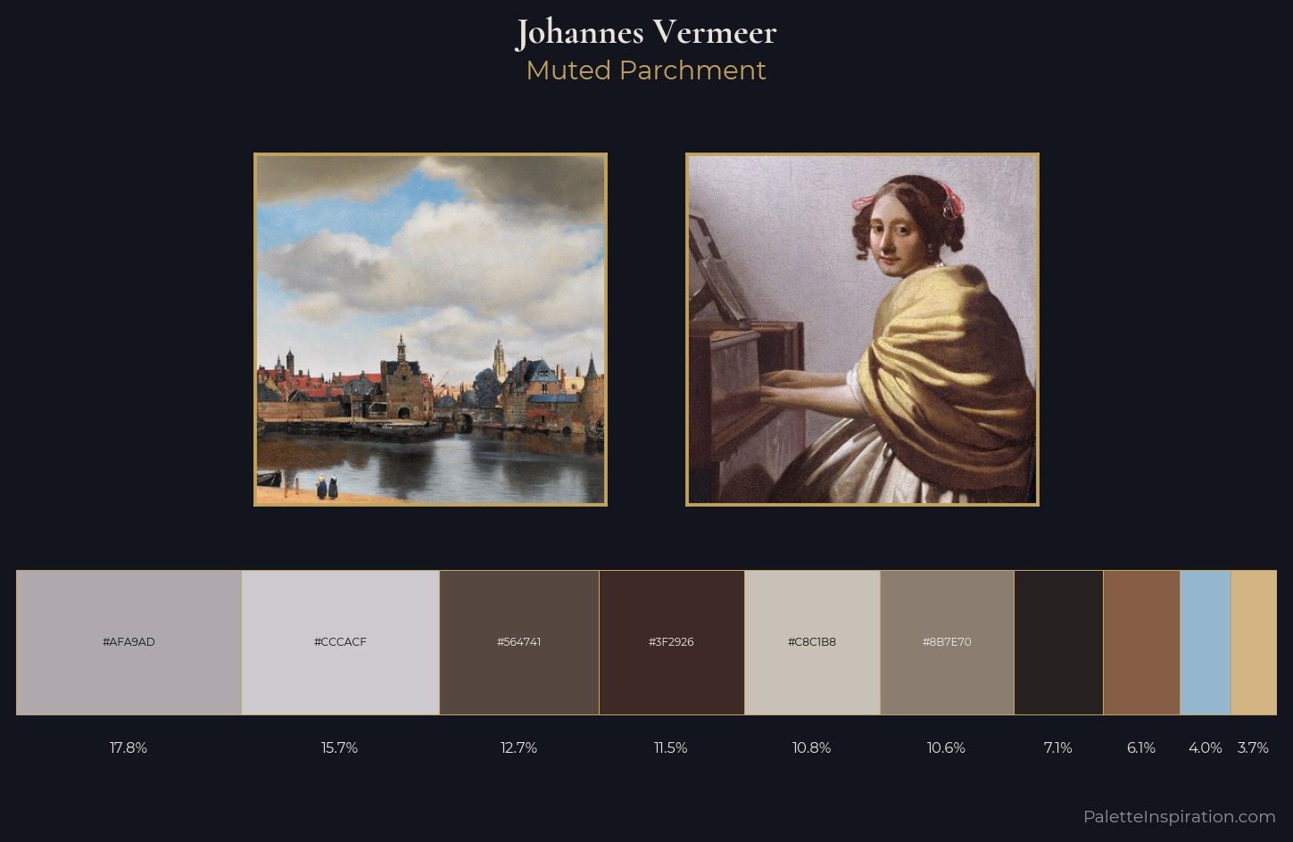 Johannes Vermeer Palette 1 — Muted Parchment