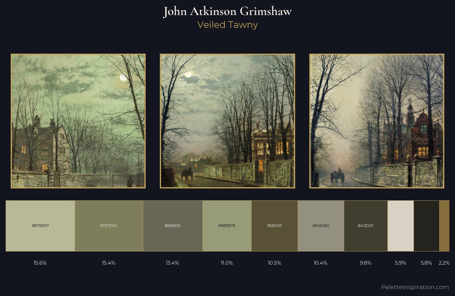 John Atkinson Grimshaw Palette 3 — Veiled Tawny