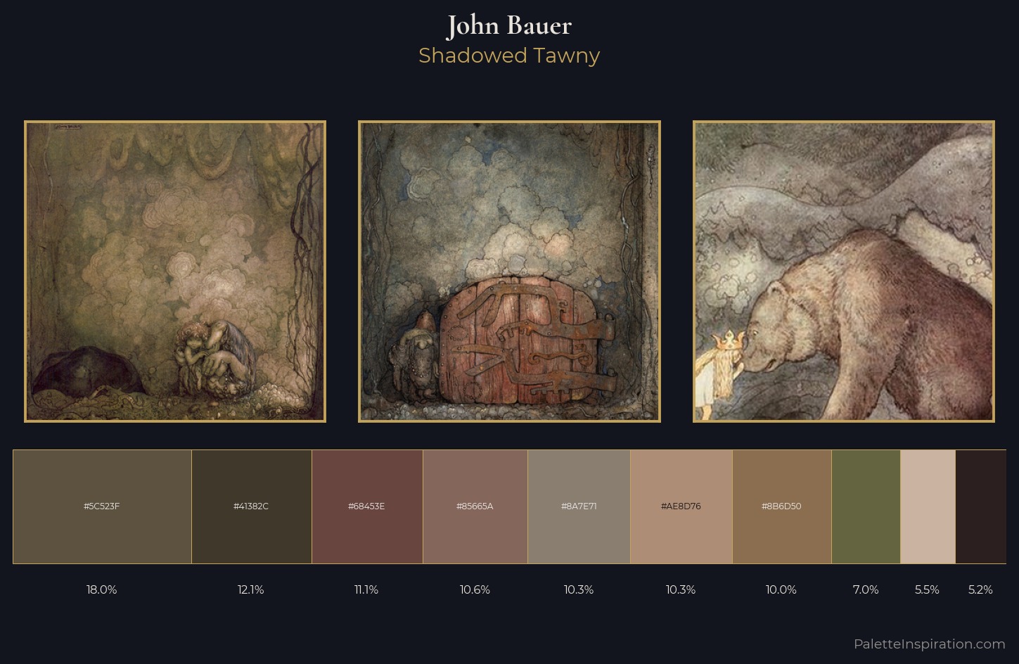 John Bauer Palette 5 — Shadowed Tawny